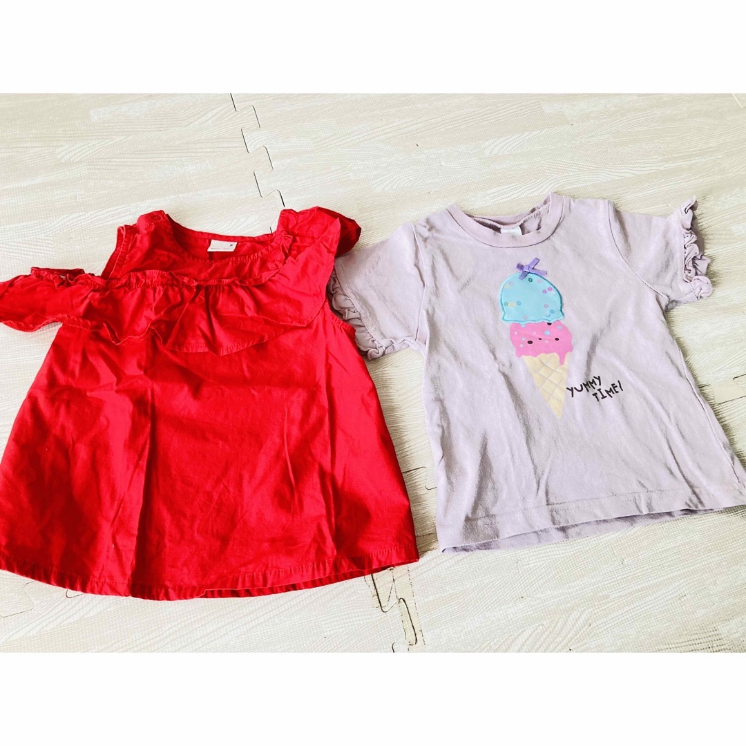 petit main(プティマイン)のトップス　2点セット キッズ/ベビー/マタニティのキッズ服女の子用(90cm~)(Tシャツ/カットソー)の商品写真