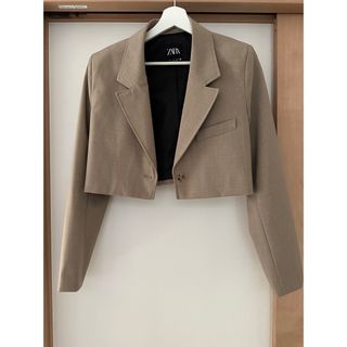 新品 ザラ ZARA ジャケット テーラード ダブル 半袖 スーツ レトロ風