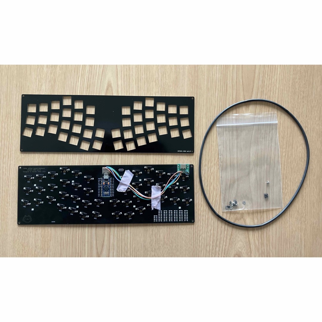 GPK60-46W自作キーボード(組立て済)Poker互換(GH60、DZ60) - PC