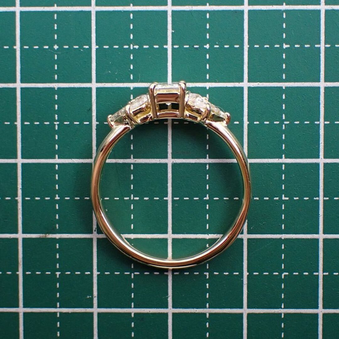 K18 ダイヤモンド ファンシーカット リング 17号[g142-35］ レディースのアクセサリー(リング(指輪))の商品写真