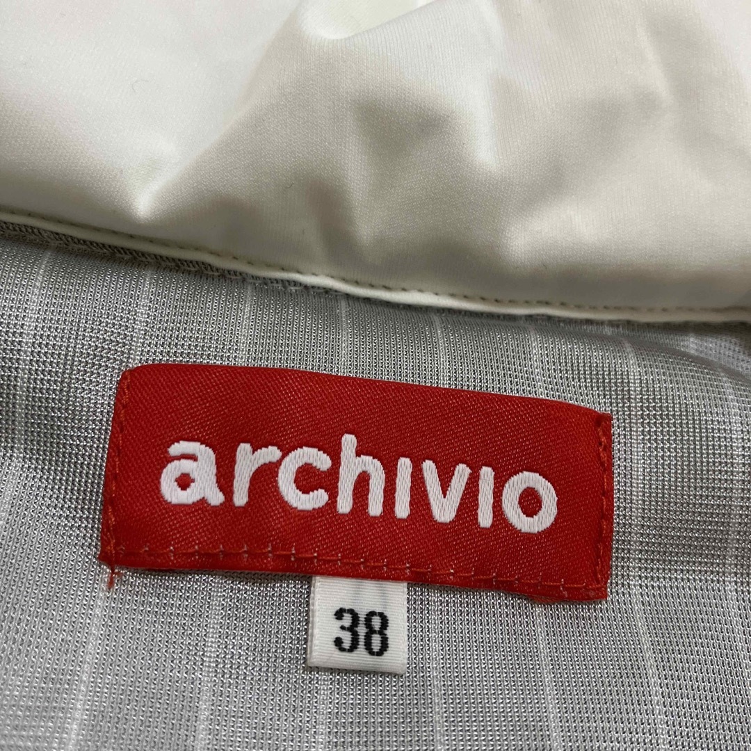 ゴルフアルチビオ　archivio  中綿　ワンピース　ベスト　ホワイト　38サイズ