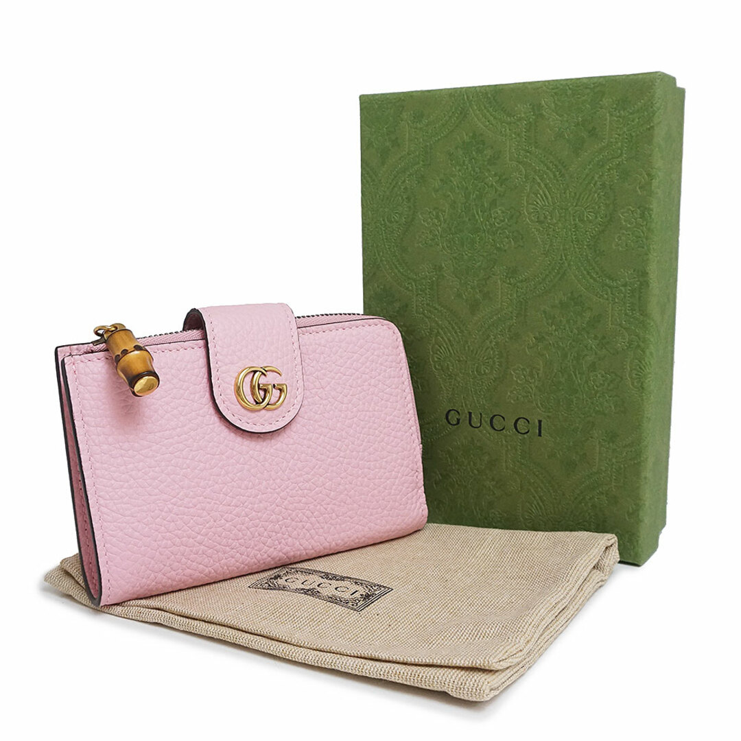 Gucci - グッチ GGマーモント バンブー付き ダブルG ミディアム