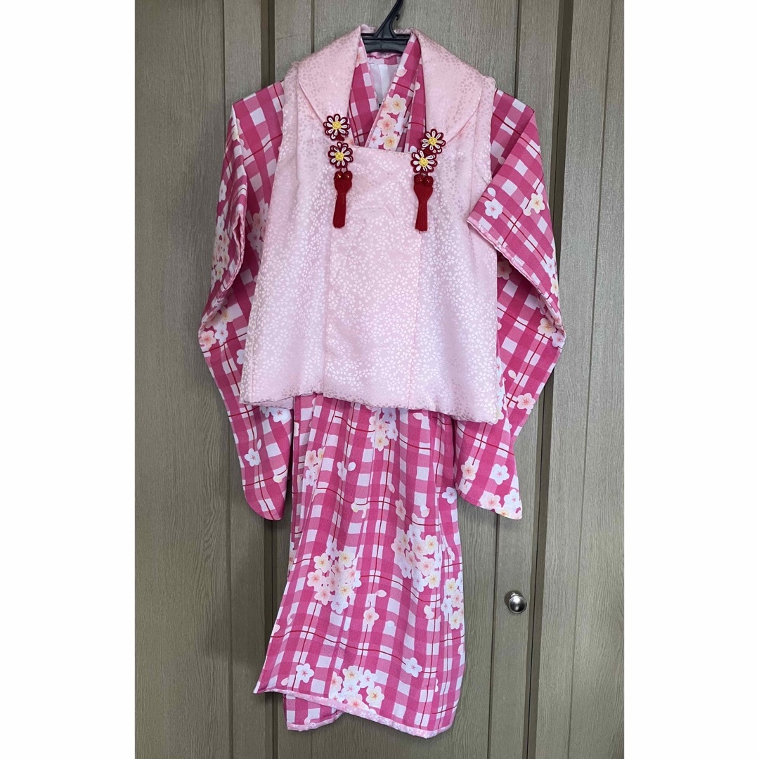 SALE 七五三　節句　着物と被布、長襦袢セット キッズ/ベビー/マタニティのキッズ服女の子用(90cm~)(和服/着物)の商品写真