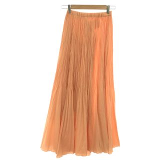 ロンハーマン(Ron Herman)のRon Herman ロンハーマン Wrinkle Pleats Skirt プリーツロングスカート オレンジ XS(ロングスカート)