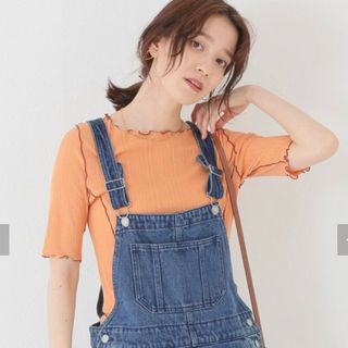 シンプリシテェ(Simplicite)のSIMPLICITE シアーリブパイピングTシャツ(シャツ/ブラウス(半袖/袖なし))