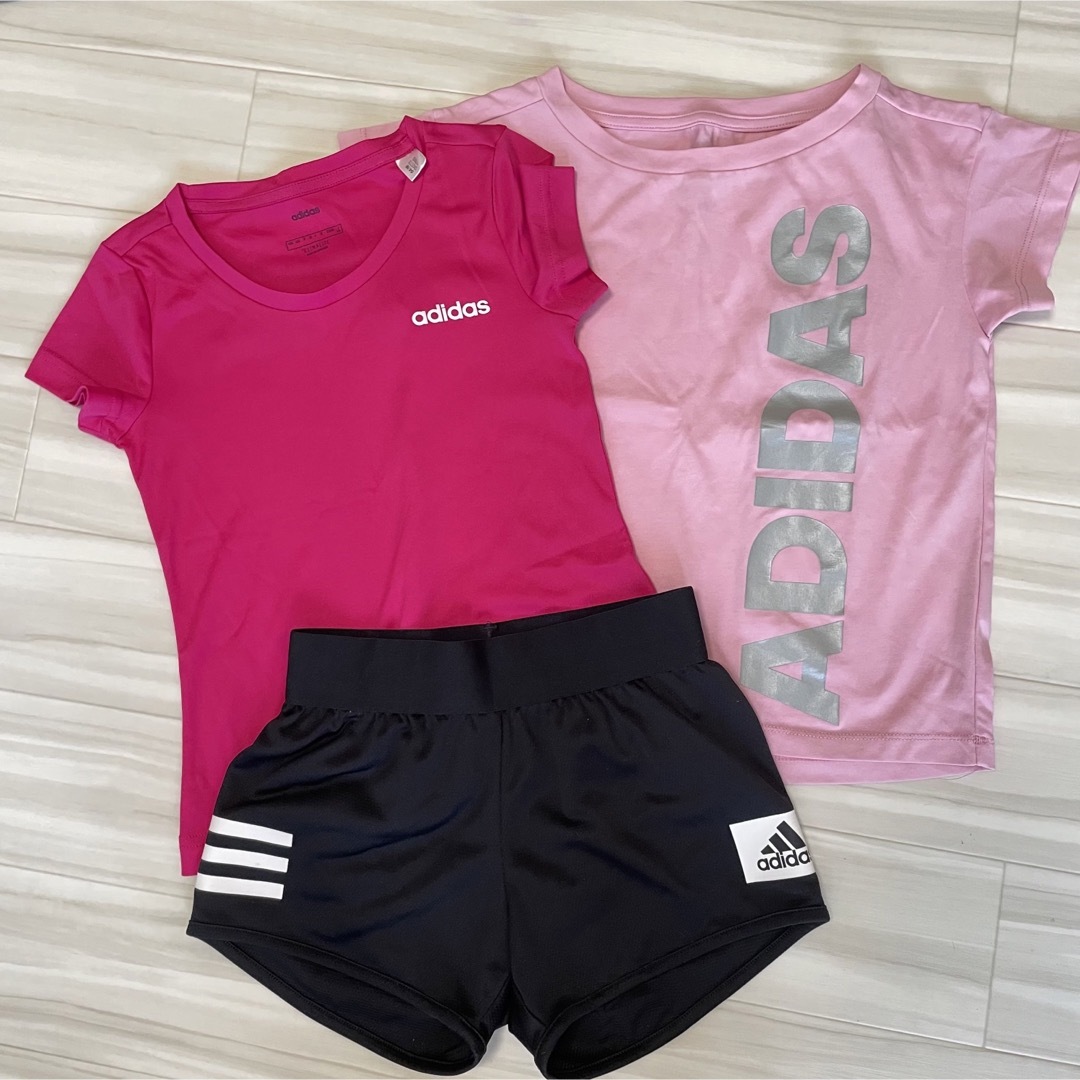 adidas(アディダス)のadidas アディダス ランニングウェア セット 130 キッズ/ベビー/マタニティのキッズ服女の子用(90cm~)(その他)の商品写真