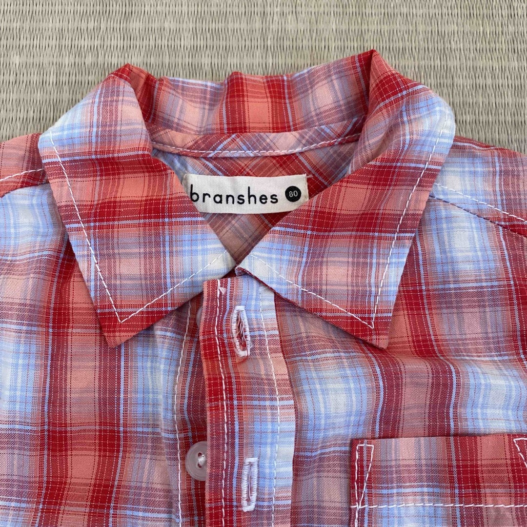 Branshes(ブランシェス)のbranshes 長袖シャツ　80センチ キッズ/ベビー/マタニティのベビー服(~85cm)(シャツ/カットソー)の商品写真