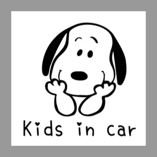 SNOOPY　スヌーピー❤キッズインカー カッティングステッカー(その他)