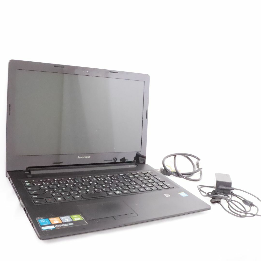レノボ ノートパソコン、本体、電源ケーブル　型番g-50-30、4GB、HDD500G