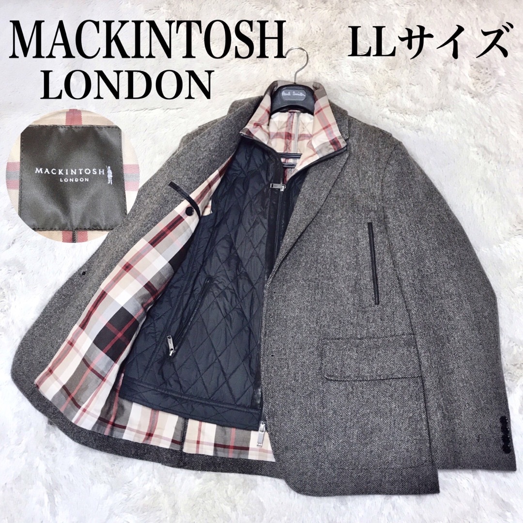 極美品 MACKINTOSH ジャケット ベスト ライナー チェック レザー