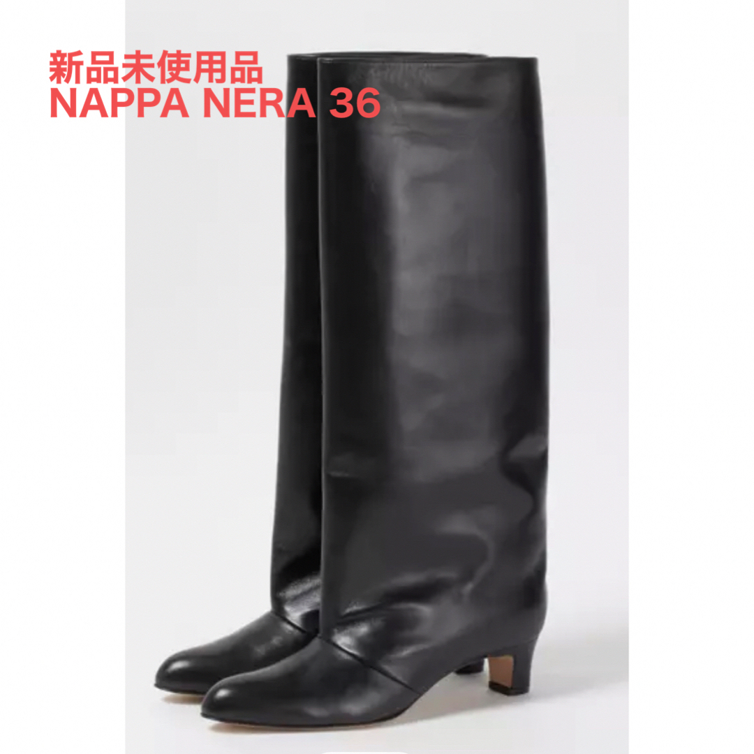 ネブローニ　ロングブーツ　NAPPA　2022　ブラック　4.5cmヒール　38