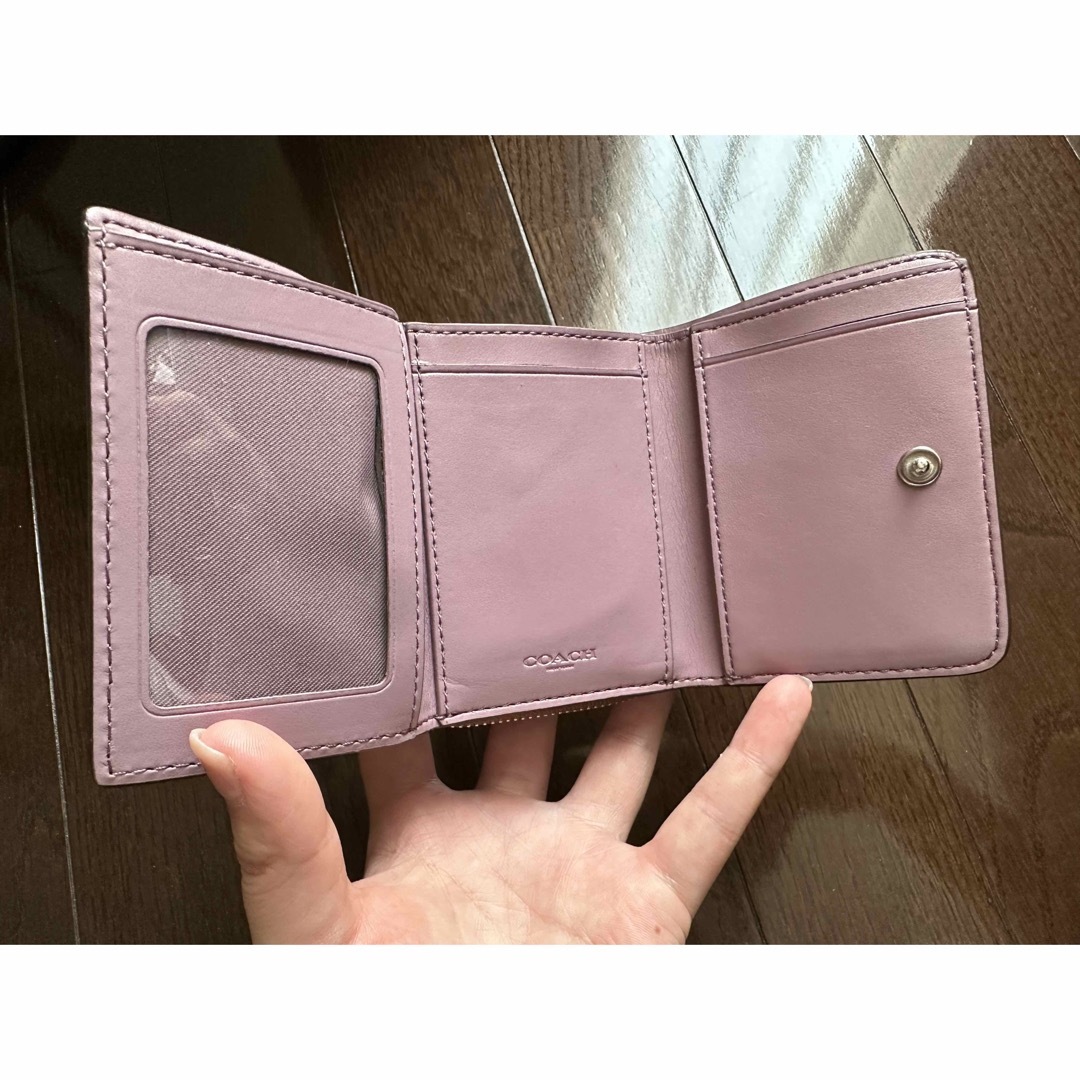 COACH コーチ 三つ折り財布 コンパクトジップ ミニ財布 シグネチャー 花柄 2