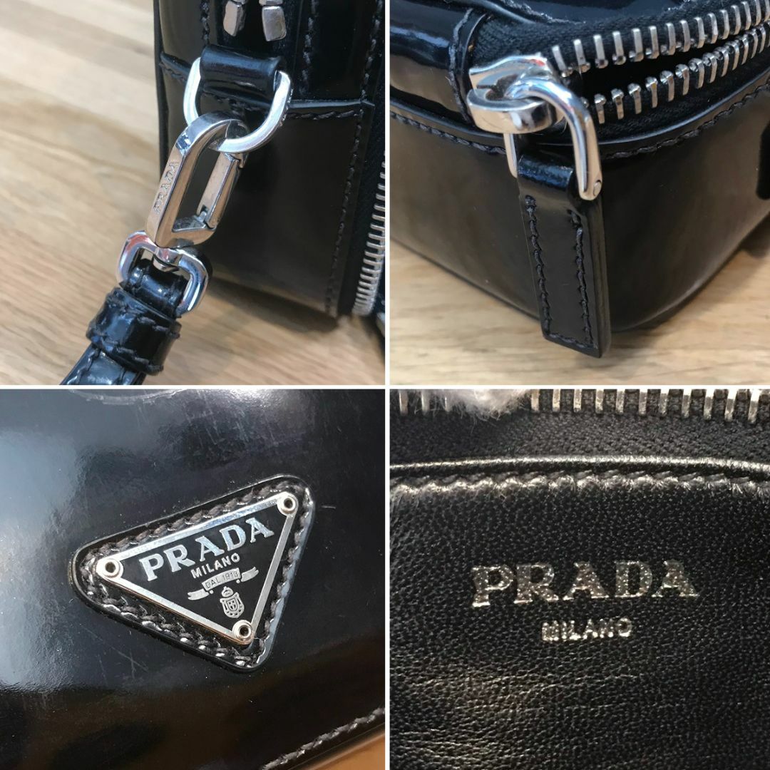 本革PRADAクラッチバッグ　PRADAショルダーバッグ　領収書有り