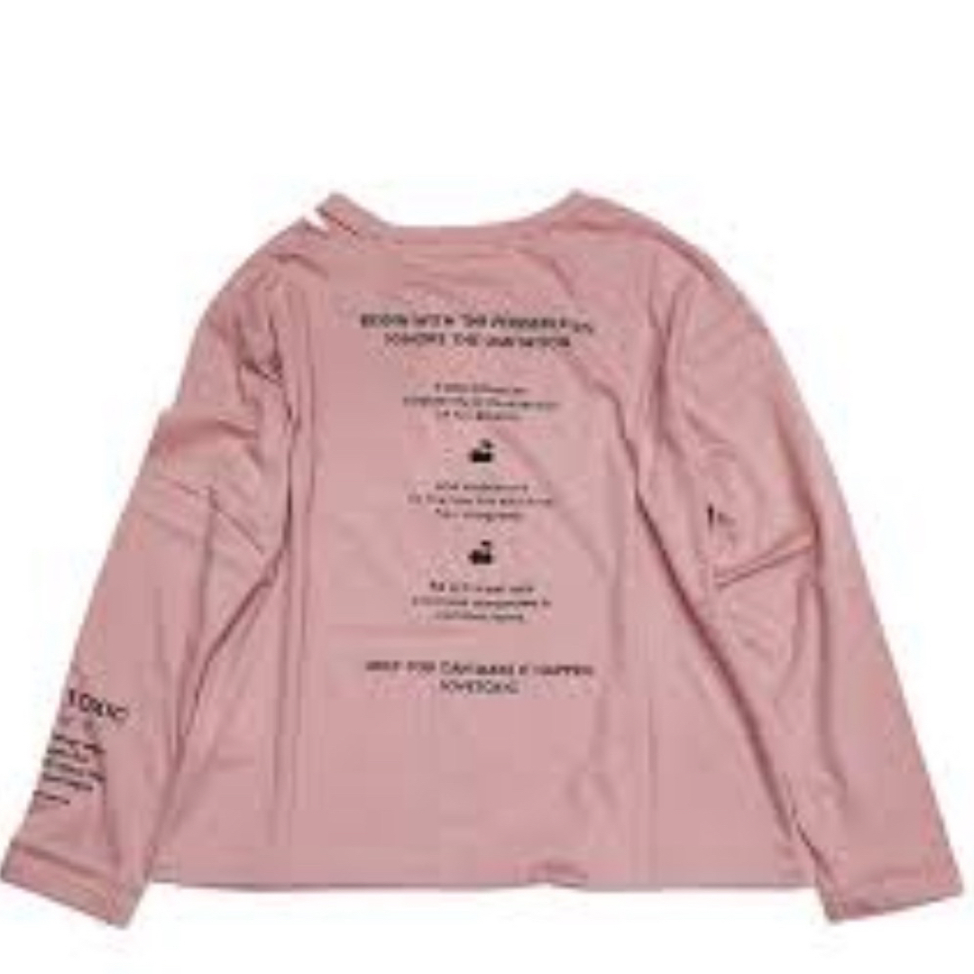 lovetoxic(ラブトキシック)の新品　LOVETOXIC メッシュチェリー衿スリットTシャツ　160 ピンク キッズ/ベビー/マタニティのキッズ服女の子用(90cm~)(Tシャツ/カットソー)の商品写真