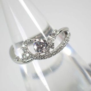 Pt900ダイヤモンド/0.23ct,0.17ctリング 7号[g144-31](リング(指輪))