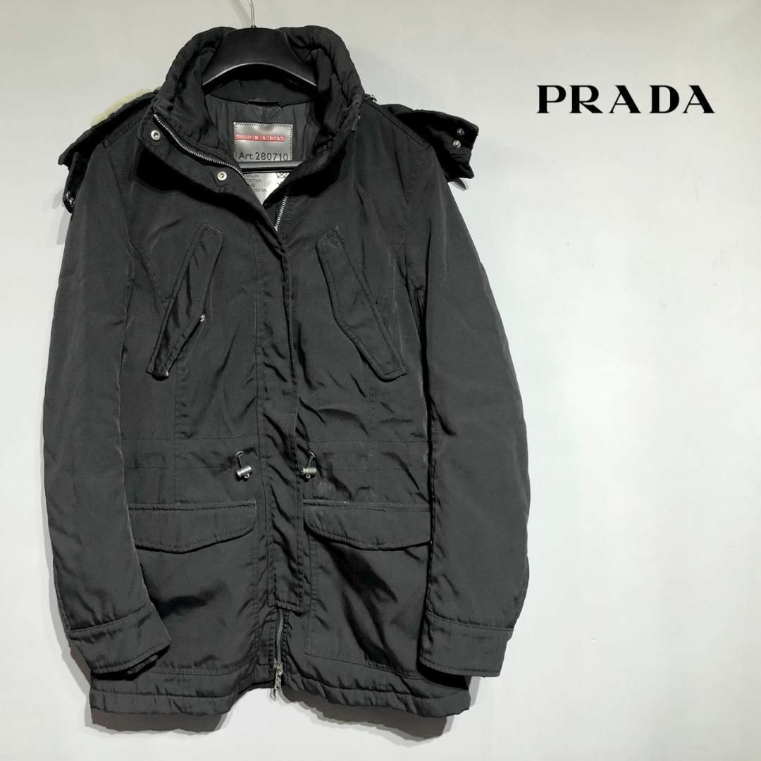 PRADA プラダ イタリア製 ナイロン ジャケット コート ブラック