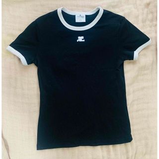 クレージュ(Courreges)のCOURREGES クレージュ ロゴ Tシャツ　トップス ブラック(Tシャツ(半袖/袖なし))