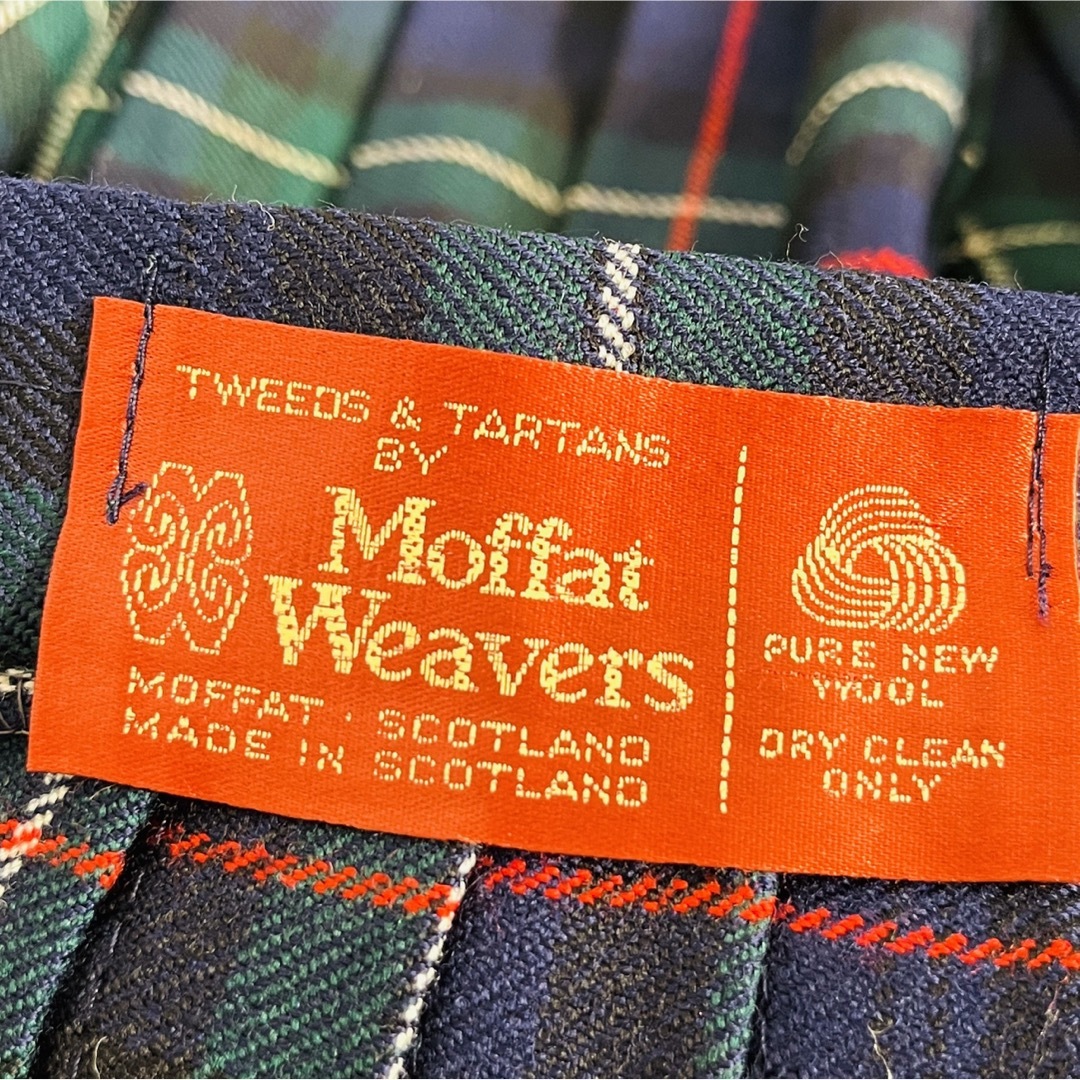 【Moffat Weavers】タータンチェック プリーツスカート/ヴィンテージ 7