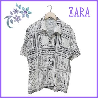 ザラ(ZARA)の【ZARA】半袖シャツ ペイズリー 総柄 ゆったり カジュアル バンダナ(シャツ)