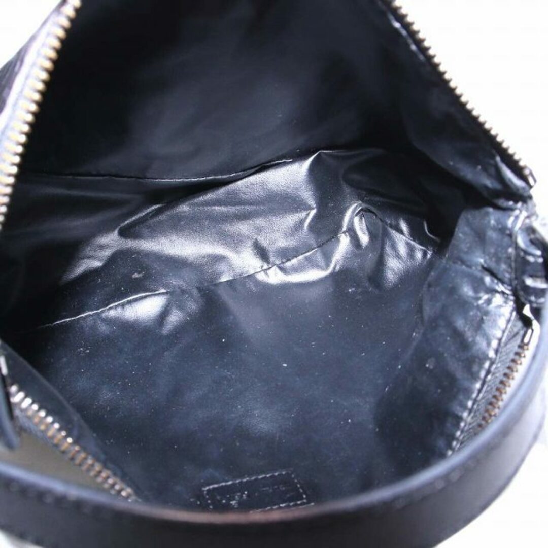 FENDI(フェンディ)のFENDI ヴィンテージ ハンドバッグ ミニ キャンバス ズッキーノ柄 総柄 黒 レディースのバッグ(ハンドバッグ)の商品写真