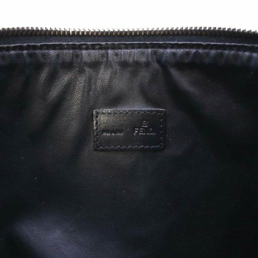 FENDI(フェンディ)のFENDI ヴィンテージ ハンドバッグ ミニ キャンバス ズッキーノ柄 総柄 黒 レディースのバッグ(ハンドバッグ)の商品写真