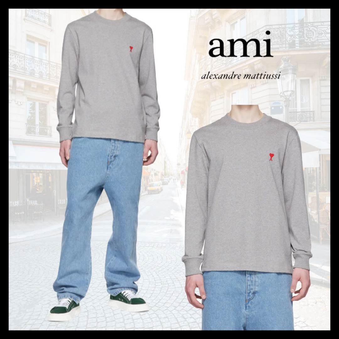 ami(アミ)のアミパリス　ロング スリーブ Tシャツ メンズのトップス(Tシャツ/カットソー(七分/長袖))の商品写真