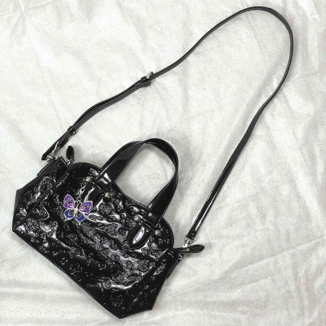 ANNA SUI(アナスイ)の美品✨ANNA SUI エリス 2way トートバッグ バタフライチャーム レディースのバッグ(トートバッグ)の商品写真