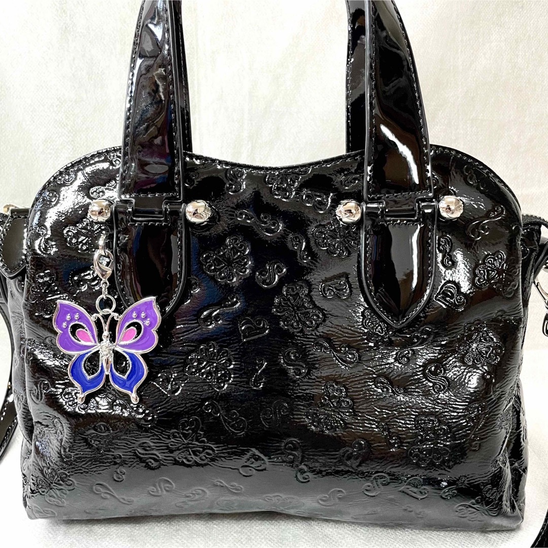 美品✨ANNA SUI エリス 2way トートバッグ バタフライチャーム