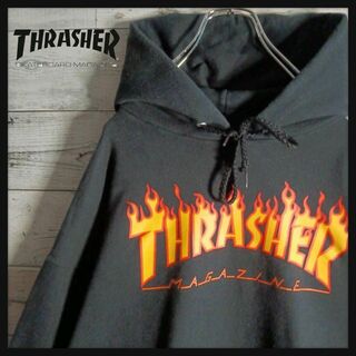 THRASHER - 【最高デザイン】スラッシャー☆センターフレイムロゴ入り