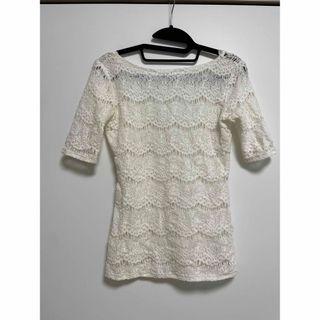 ゲス(GUESS)のGuess 白トップス(Tシャツ/カットソー(七分/長袖))