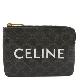 セリーヌ CELINE レザー コンパクト ジップ コインケース ダークブルー