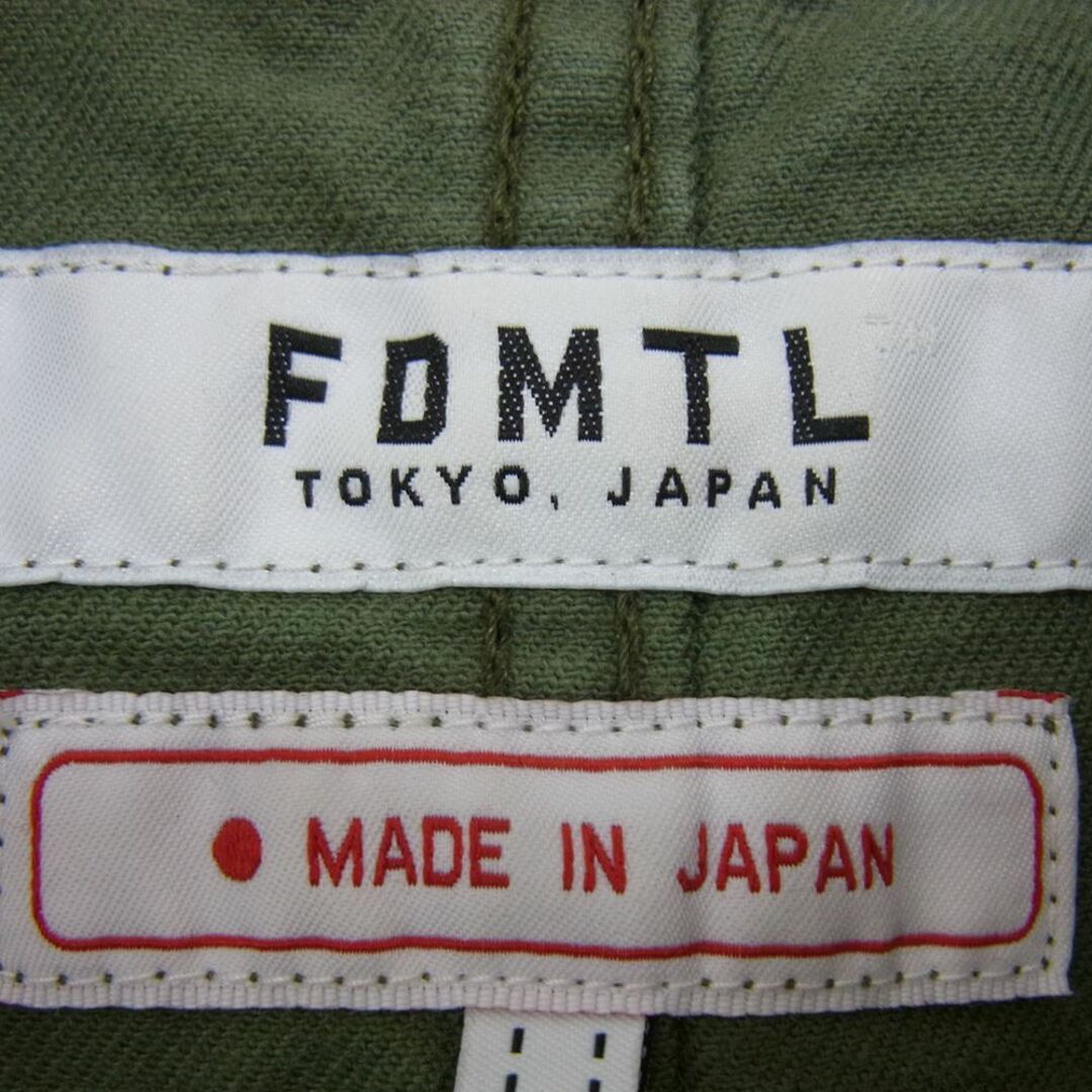 FDMTL ファンダメンタル パッチワーク カバーオール ジャケット カーキ色