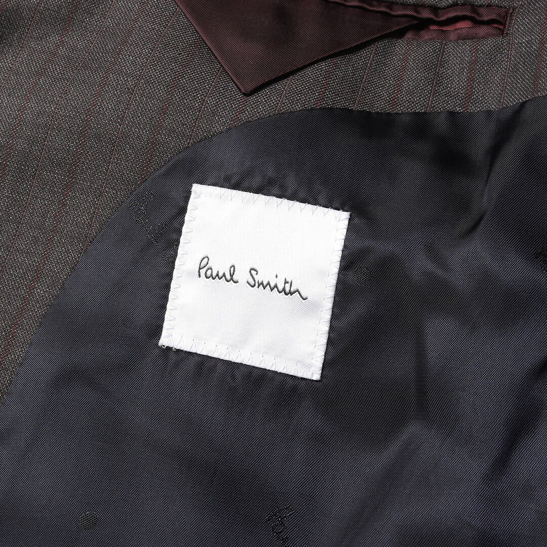 Paul Smith ポールスミス ストライプ テーラードジャケット / スラックスパンツ セットアップ / スーツ 近年モデル グレーチェスト90cm ウエスト76cm 身長170cm 日本製 ブランド【メンズ】【美品】