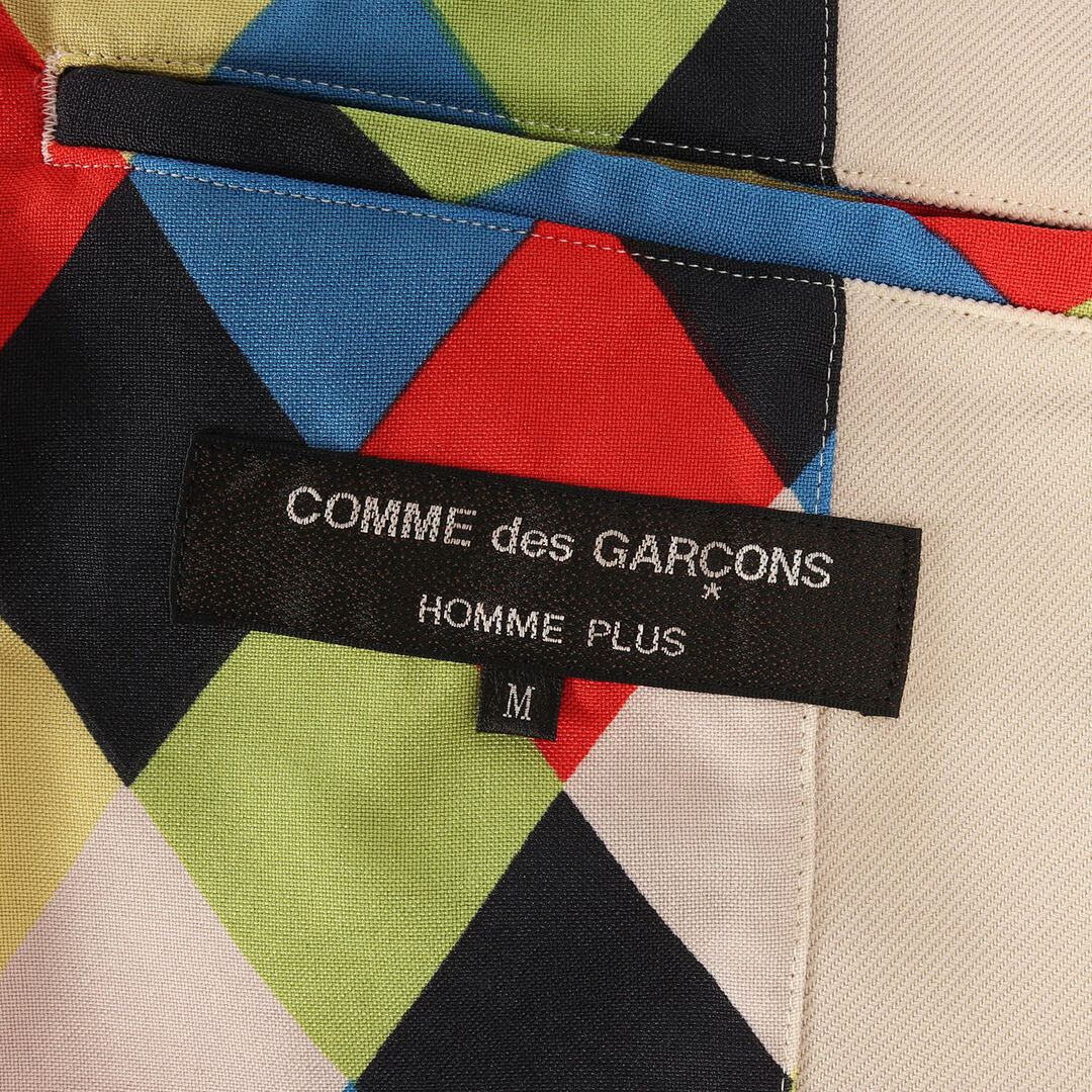 COMME des GARCONS(コムデギャルソン)のCOMME des GARCONS コムデギャルソン ジャケット サイズ:M 23SS ハーレクインチェックスリーブ レイヤード ポリエステル縮絨 3B テーラードジャケット PK-J037 ポリ縮 変型 HOMME PLUS オムプリュス 日本製 アウター ブレザー 【メンズ】【中古】【新品同様】 メンズのジャケット/アウター(テーラードジャケット)の商品写真