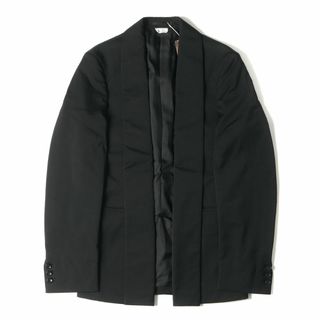 コムデギャルソン(COMME des GARCONS)のCOMME des GARCONS コムデギャルソン ジャケット サイズ:M 22AW ボタンレス ショールカラー ストレッチナイロン テーラード ジャケット PJ-J062 変型 HOMME PLUS オムプリュス ブラック 黒 日本製 アウター ブルゾン コート【メンズ】(テーラードジャケット)