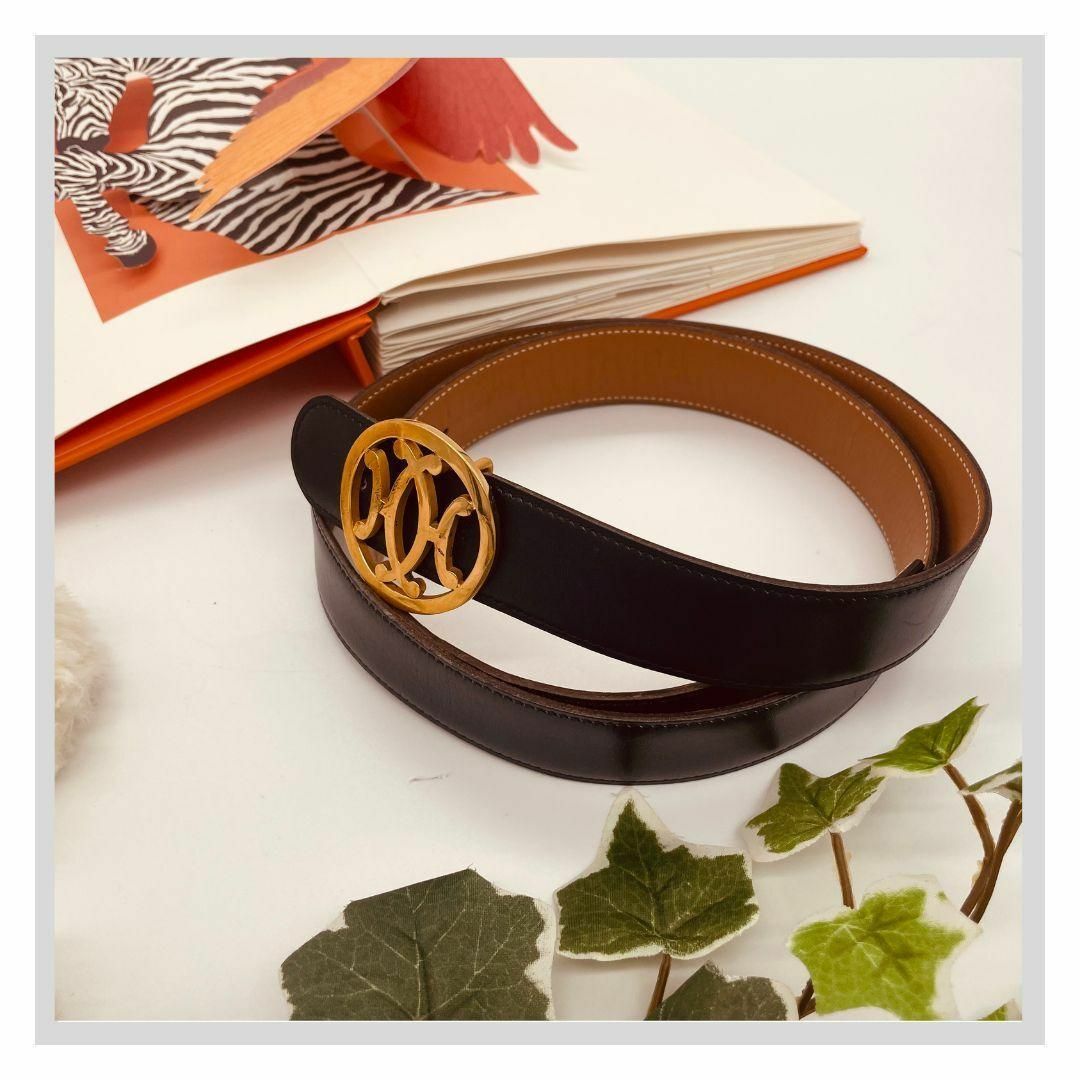 Hermes - HERMES エルメス ロゴ ベルト ○S刻印 ベルト ブラック