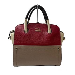 フルラ(Furla)のフルラ(FURLA) F6362 POLARIS ポラリス バイカラー 2WAYショルダーバッグ ハンドバッグ レディース (カラー：レッド×ベージュ×アイボリー系) 【ABランク】【中古】(ハンドバッグ)