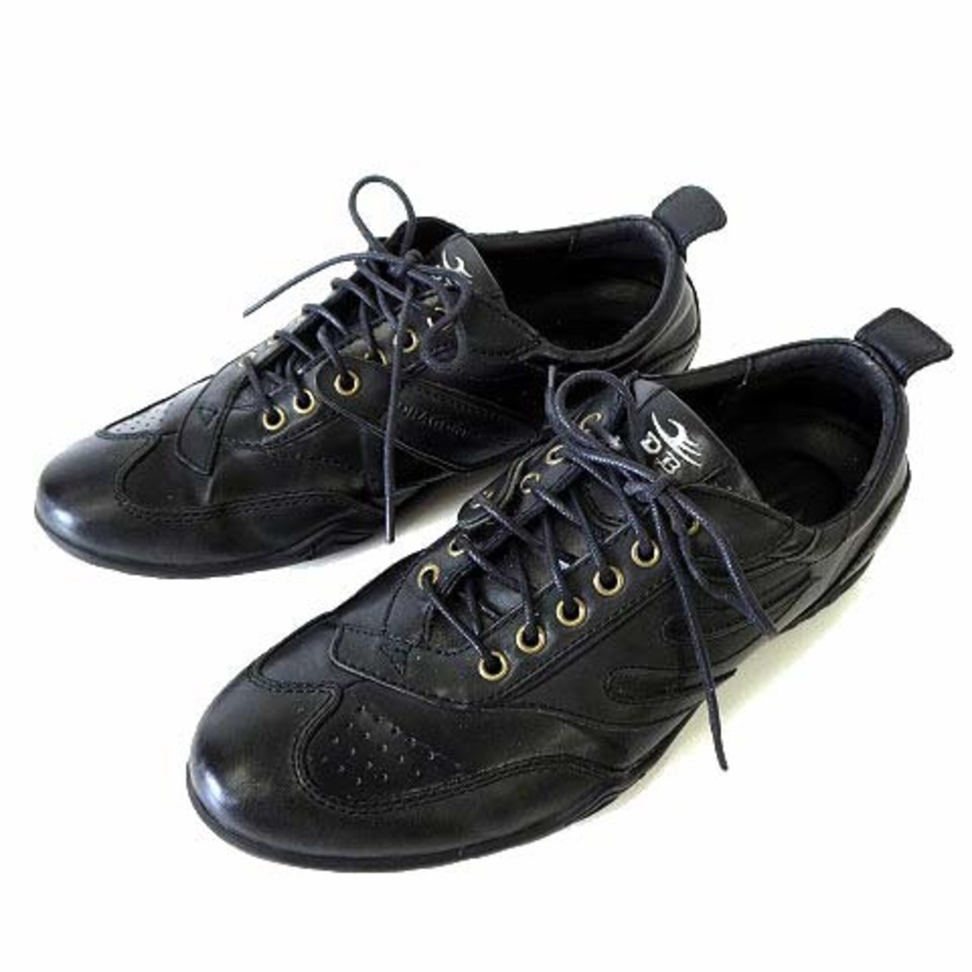 DRAGON BEARD(ドラゴンベアード)のドラゴンベアード スニーカー シューズ レザー 25.5cm 黒 くつ 靴 メンズの靴/シューズ(スニーカー)の商品写真