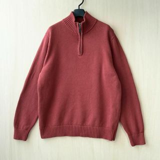 エルエルビーン(L.L.Bean)のエルエルビーン　ハーフジップ　コットンニット　無地　ジップニット　シンプル(ニット/セーター)