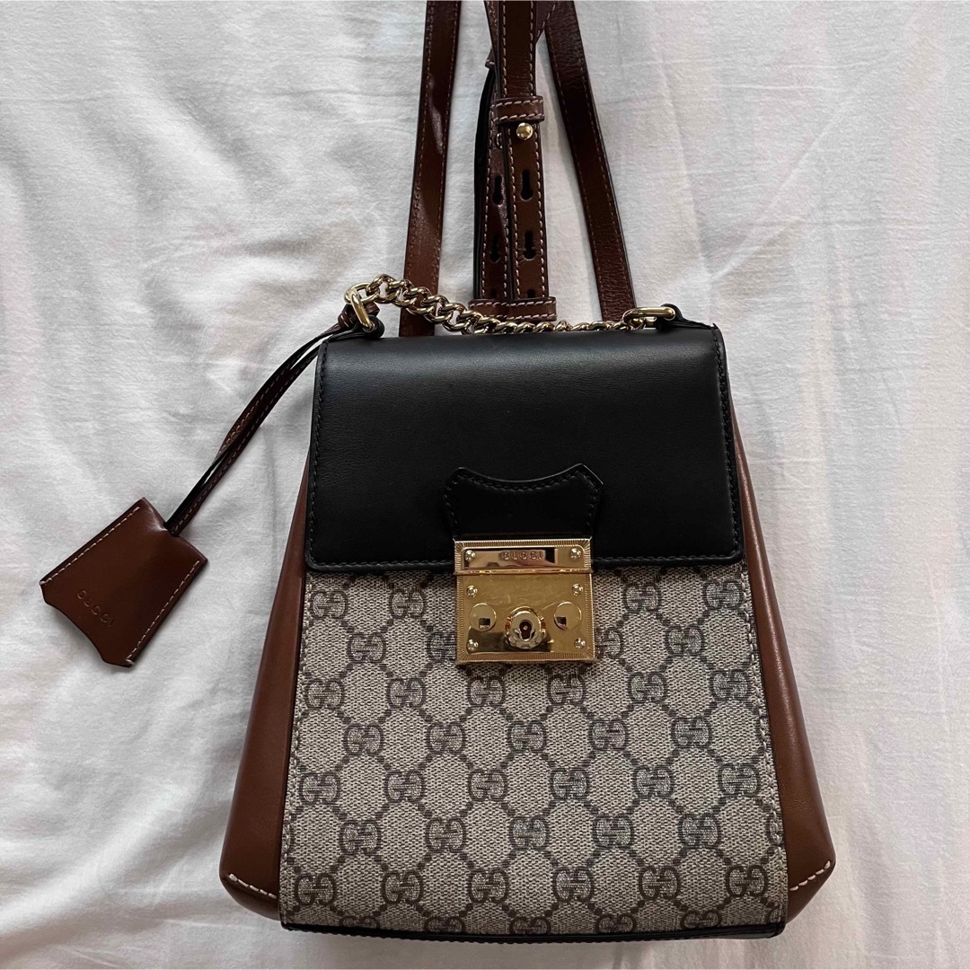 Gucci(グッチ)のGUCCI/バックパック/パドロック/GGスプリーム レディースのバッグ(リュック/バックパック)の商品写真