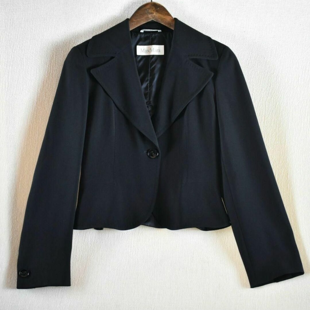 【美品】ピアノフォルテ MaxMara 白タグ セットアップ ツイード 38 M