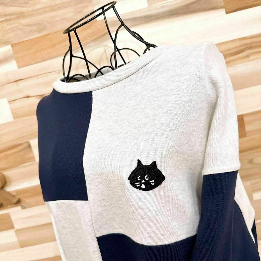 ネネット×チャンピオン】限定コラボ にゃー トレーナー パッチワーク M