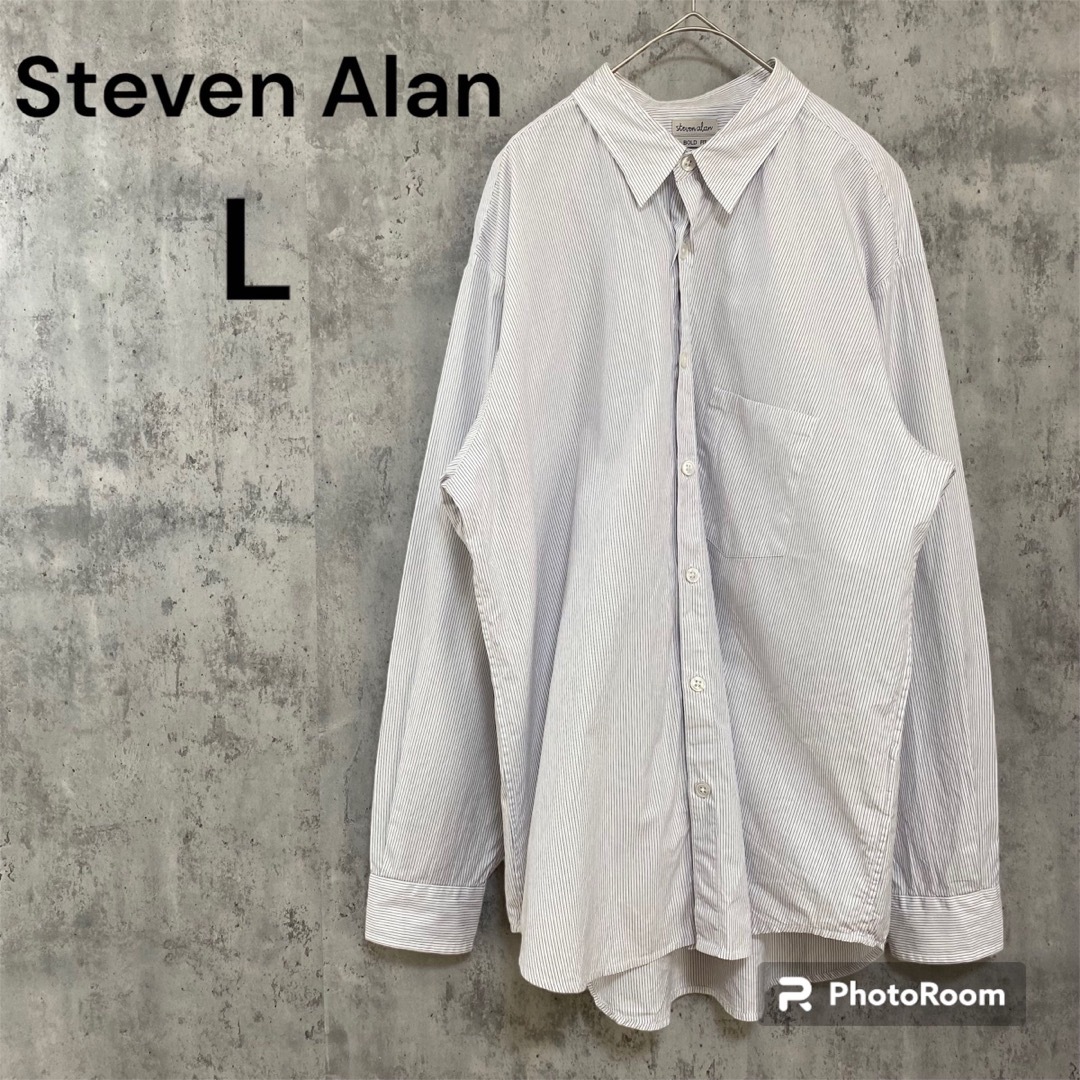 日本製 steven alan スティーブンアラン ストライプ 長袖シャツ M