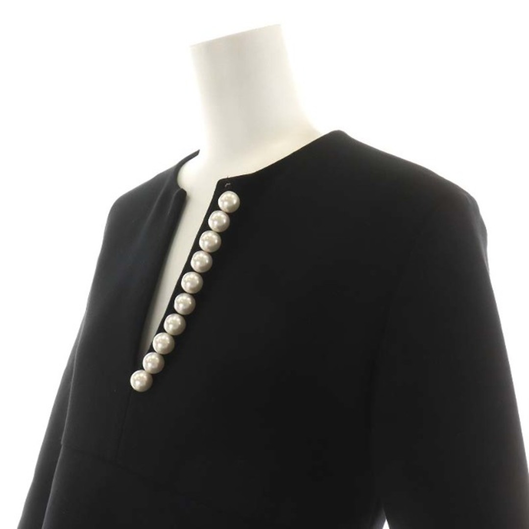 ヨーコチャン 18SS フェイクパール トップス ブラウス シャツ 36 S 黒