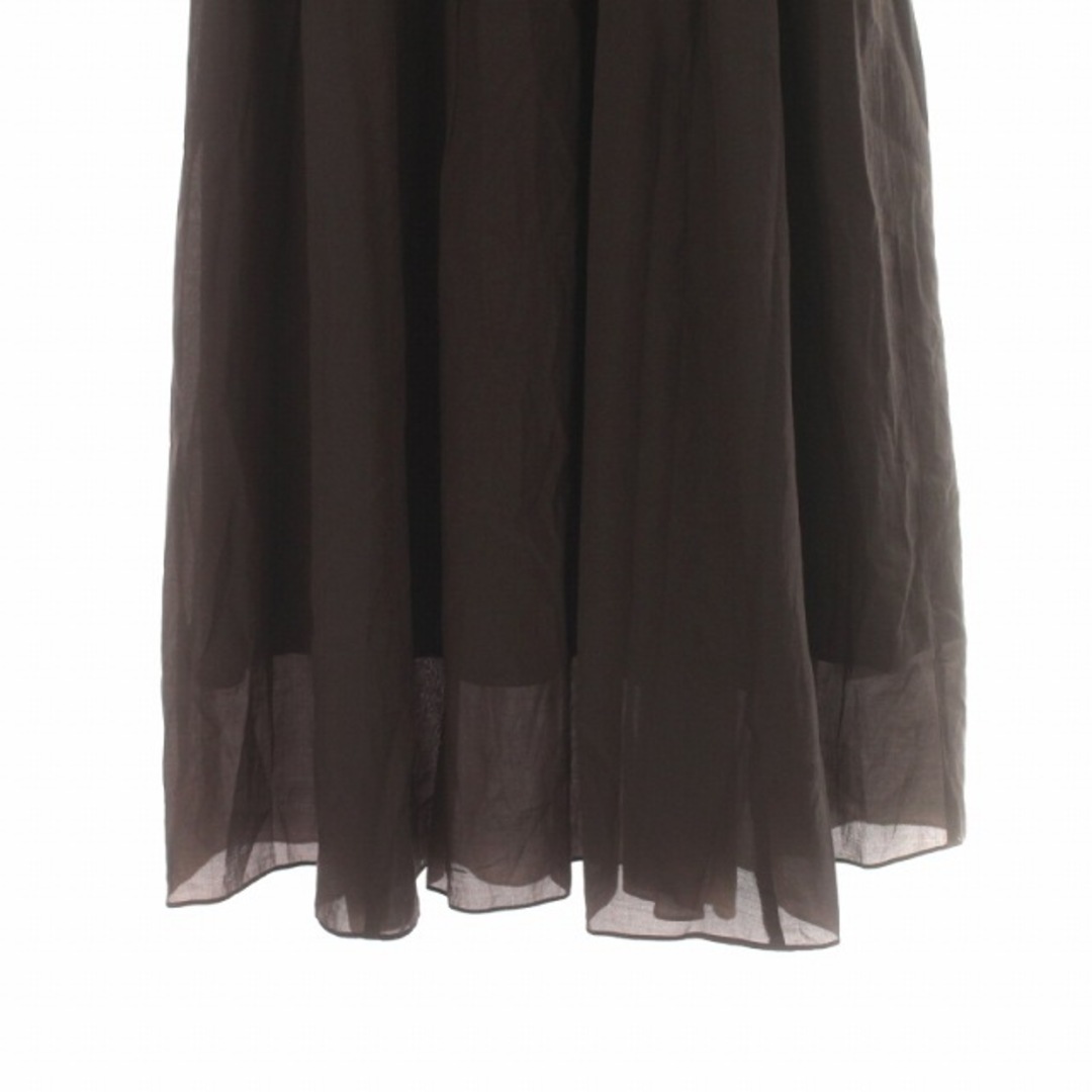 DRESSTERIOR(ドレステリア)のドレステリア ギャザースカート マキシ ロング 36 S 茶 ブラウン レディースのスカート(ロングスカート)の商品写真