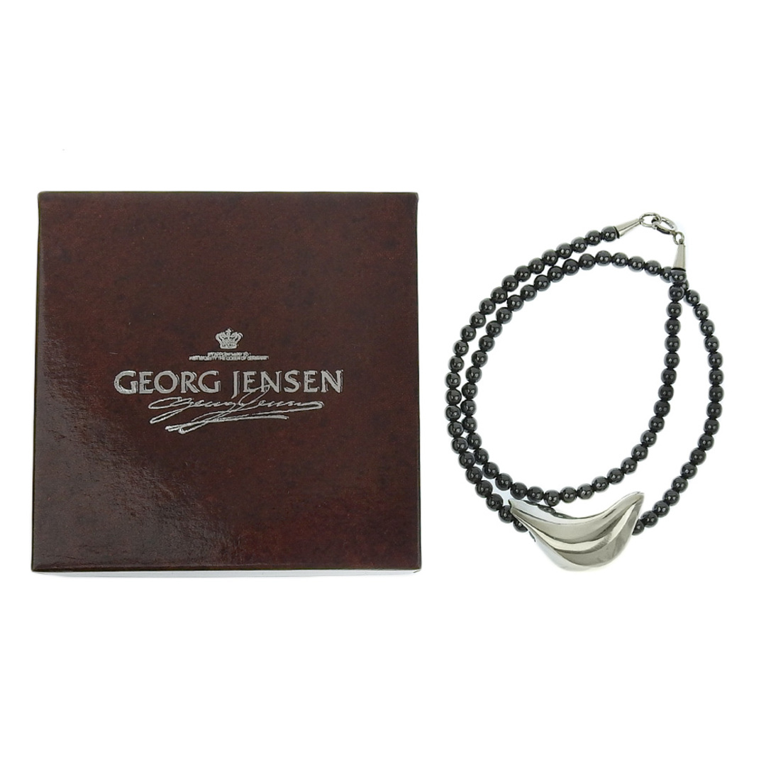 【Georg Jensen】ジョージジェンセン バード ハンスハンセン シルバー925×ヘマタイト グレー レディース ネックレス