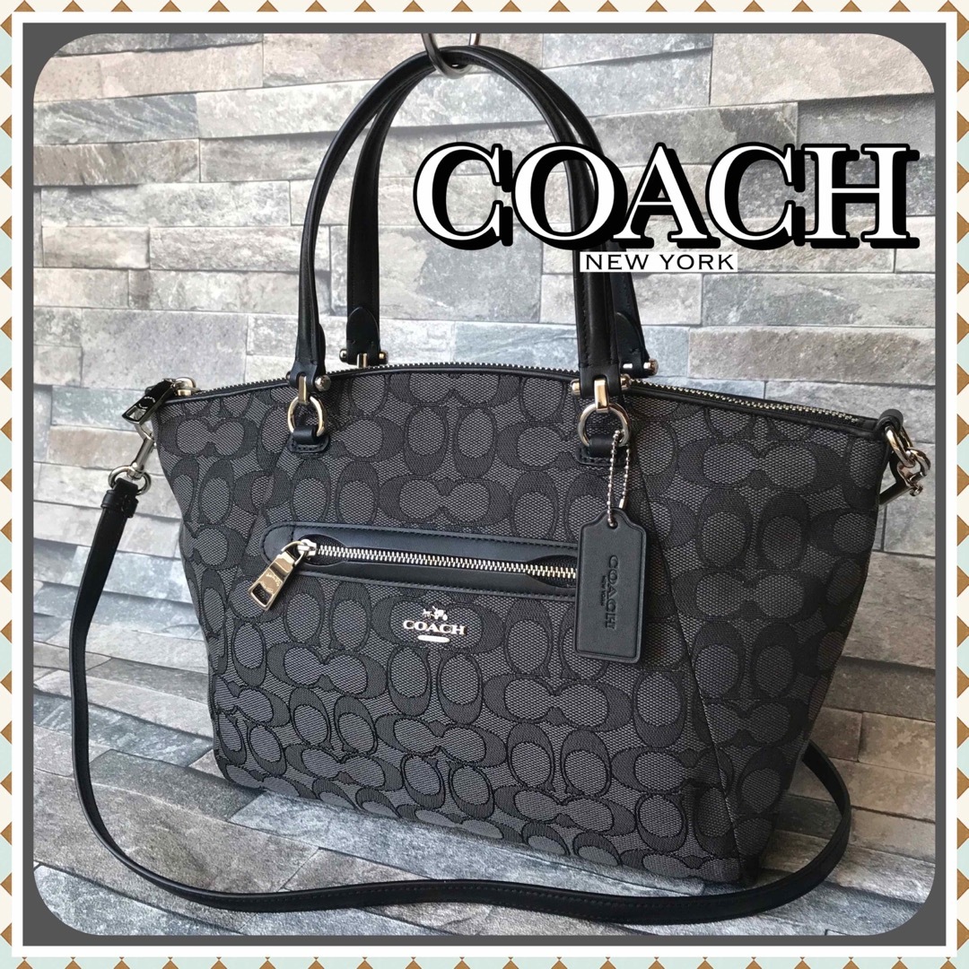 ◆COACH ショルダーバッグ 2WAY シグネチャー キャンバス ハンドバッグ