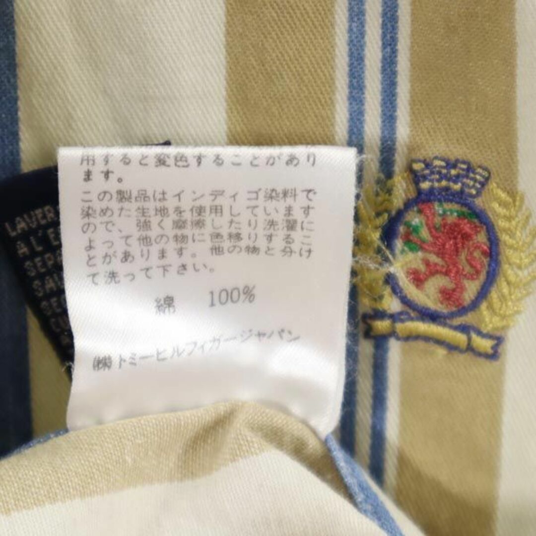 【激レア】トミーヒルフィガー☆オールドトミー ロゴ刺繍 ストライプBDシャツ