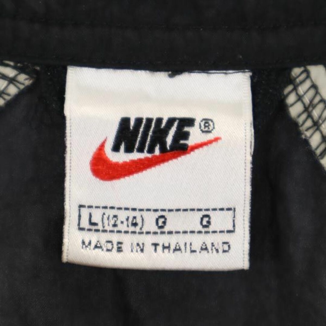 90s 白タグ Nike ナイロン コーチ ジャケット 両面ロゴ ブラック