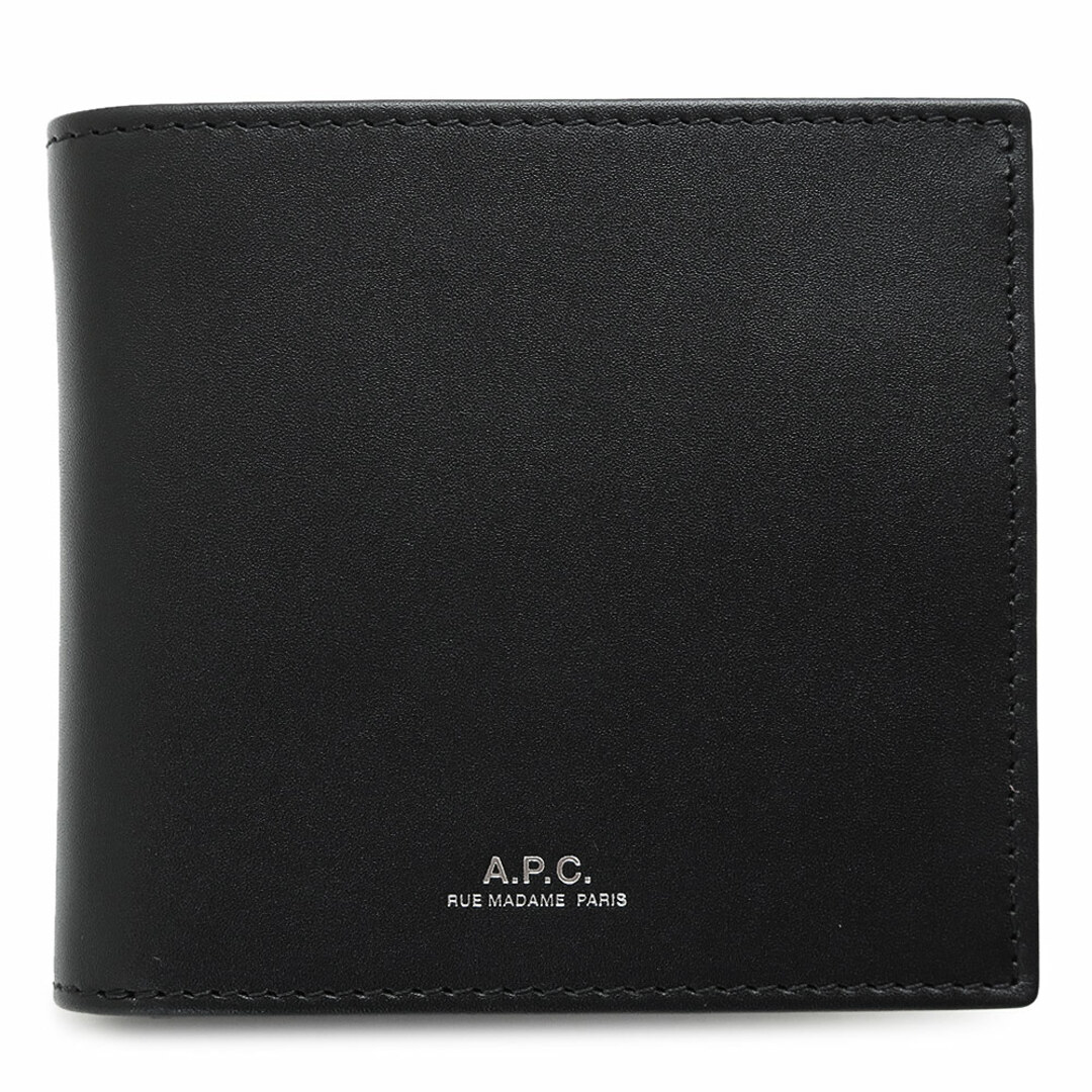 APC アーペーセー 折財布 メンズ LONDON ニューウォレット PXAWV H63340 LZZ 二つ折り財布 スムースレザー ノワール ブラック 黒 A.P.C. アー・ペー・セー 【2023年秋冬新作】 1